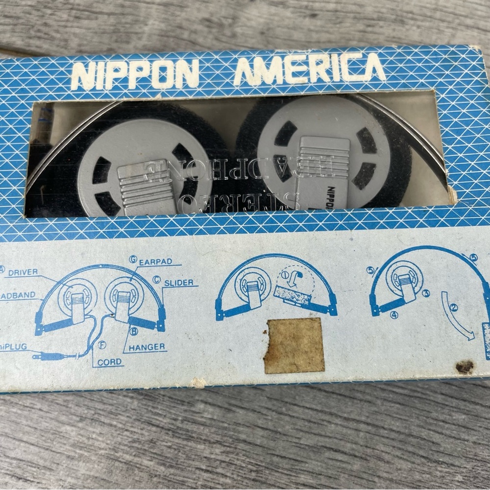 Vintage 70s Nippon America Stereo Headphone never been used - Picture 4 of 9